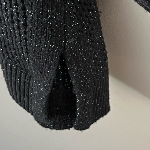 Women’s Ann Taylor Loft Black Sparkle Crew Tunic Knitted Sweater - Picture 6 of 14